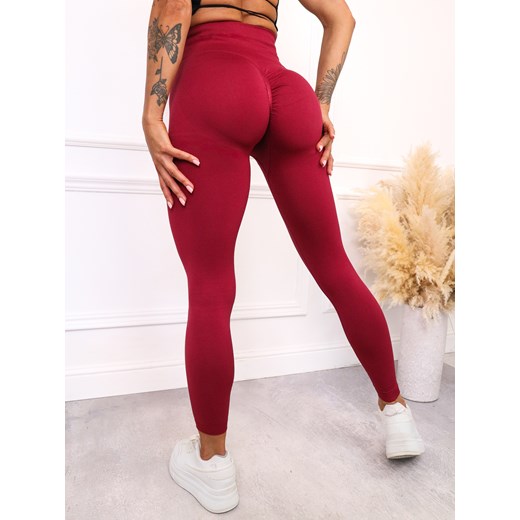 LEGGINSY MODELUJĄCE Z SZEROKIM PASEM- BORDOWE ze sklepu olika.com.pl w kategorii Spodnie damskie - zdjęcie 185968509