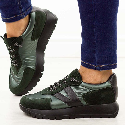 Zielone sneakery damskie Vinceza 58561 ze sklepu suzana.pl w kategorii Buty sportowe damskie - zdjęcie 185969776