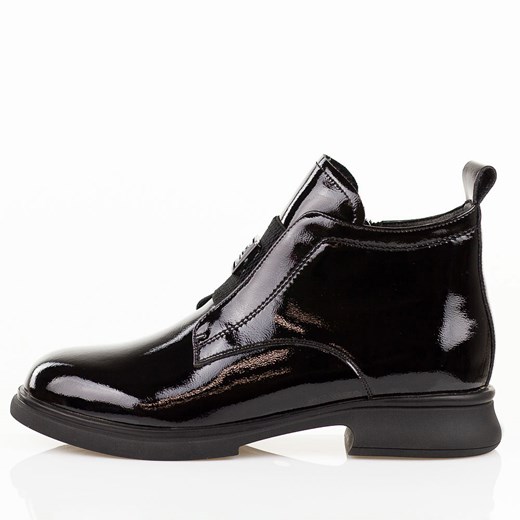 Czarne lakierowane botki damskie Filippo Dbt7383/25 ze sklepu suzana.pl w kategorii Botki - zdjęcie 185969827