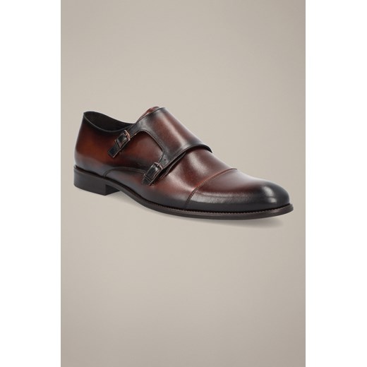 Buty Monki Lazaro Brązowe ze sklepu Lancerto S.A. w kategorii Buty eleganckie męskie - zdjęcie 185972915