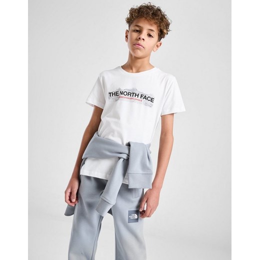 THE NORTH FACE T-SHIRT MOUNTAIN T WHITE ze sklepu JD Sports  w kategorii T-shirty chłopięce - zdjęcie 185978447