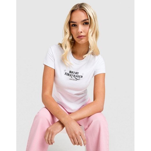 JUICY COUTURE T-SHIRT RODEO DMNT BABY T WHT ze sklepu JD Sports  w kategorii Bluzki damskie - zdjęcie 185982448