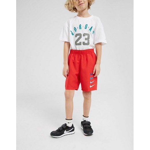 NIKE SWIM SZORTY STACKED SWOOSH SWIM RED ze sklepu JD Sports  w kategorii Spodenki chłopięce - zdjęcie 185985909