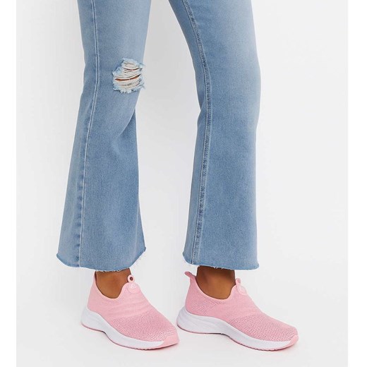 Wsuwane różowe buty sportowe /D7-2 H2 17449 W195/ ze sklepu Pantofelek24.pl w kategorii Buty sportowe damskie - zdjęcie 185986926
