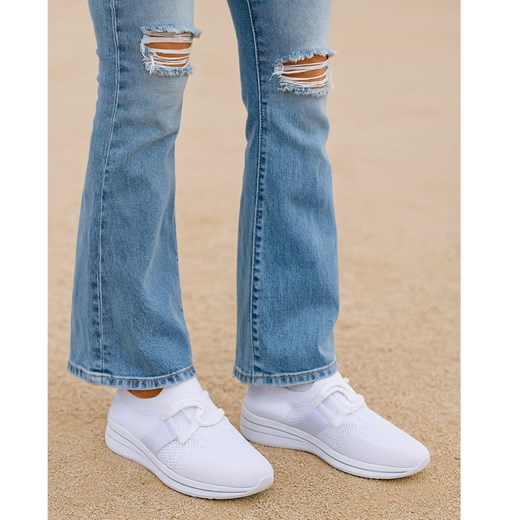 Białe wsuwane buty sportowe /C4-1 17112 W102 +h2/ ze sklepu Pantofelek24.pl w kategorii Buty sportowe damskie - zdjęcie 185986928