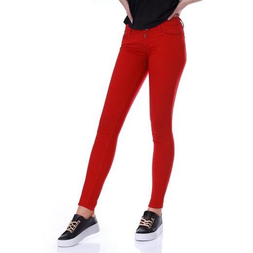 Czerwone wygodne spodnie damskie /H2 UB877 G3-7/ ze sklepu Pantofelek24.pl w kategorii Spodnie damskie - zdjęcie 185986988