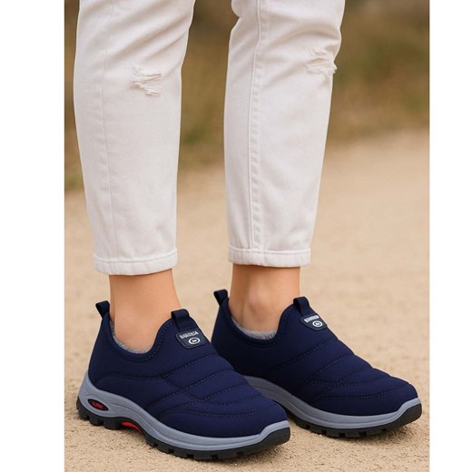 Zimowe chłopięce półbuty sportowe Granatowe /B4-2 18163 T336/ ze sklepu Pantofelek24.pl w kategorii Buty sportowe damskie - zdjęcie 185987007