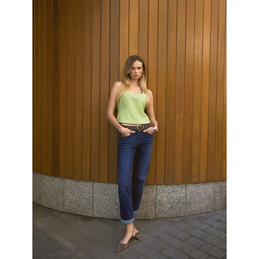 Mohito - Kamizelka z wiskozą - zielony ze sklepu Mohito w kategorii Kamizelki damskie - zdjęcie 185996328