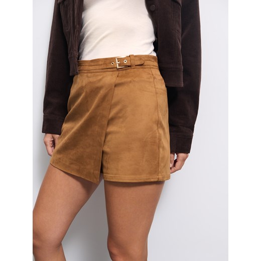 Mohito - Spódnico-szorty - brązowy - id: 382FK-82X - marki Mohito - 185996488 Mohito - Spódnico-szorty - brązowy ze sklepu Mohito w kategorii Spódnice - zdjęcie 185996488