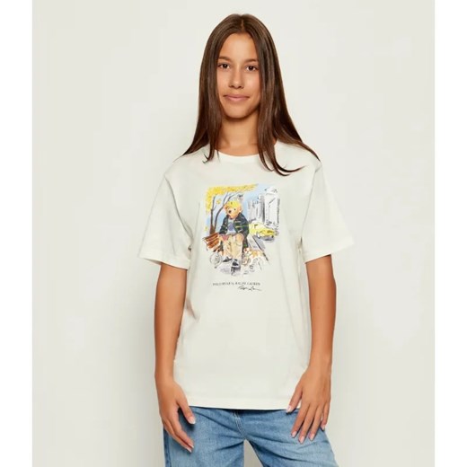 POLO RALPH LAUREN T-shirt | Regular Fit ze sklepu Gomez Fashion Store w kategorii Bluzki dziewczęce - zdjęcie 185997377