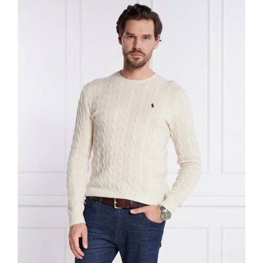 POLO RALPH LAUREN Wełniany sweter | Slim Fit | z dodatkiem kaszmiru ze sklepu Gomez Fashion Store w kategorii Swetry męskie - zdjęcie 185997596
