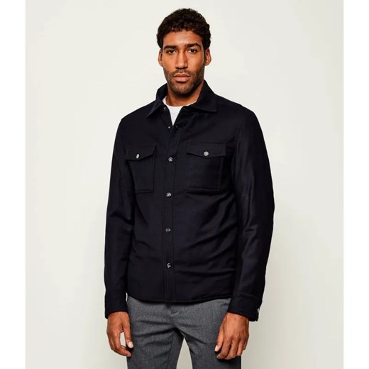 Oscar Jacobson Wełniana kurtka Padded | Regular Fit ze sklepu Gomez Fashion Store w kategorii Kurtki męskie - zdjęcie 185998938