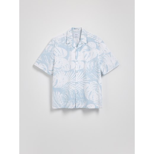Reserved - Bawełniana koszula comfort fit - jasnoniebieski ze sklepu Reserved w kategorii Koszule męskie - zdjęcie 185999026