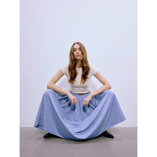 Reserved - Spódnica z paskiem - granatowy ze sklepu Reserved w kategorii Spódnice - zdjęcie 185999296