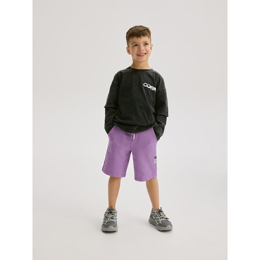 Reserved - Bawełniane szorty - fioletowy ze sklepu Reserved w kategorii Spodenki chłopięce - zdjęcie 186000158