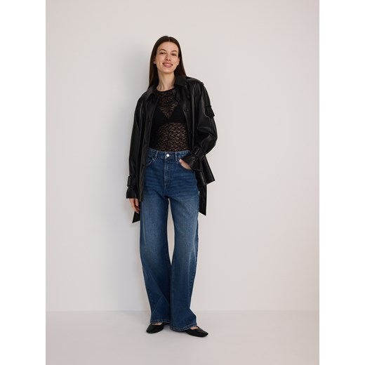Reserved - Koronkowa bluzka - czarny ze sklepu Reserved w kategorii Bluzki damskie - zdjęcie 186000266