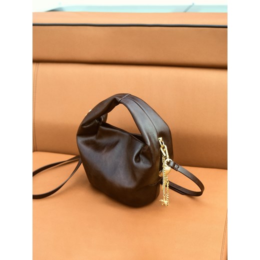 Reserved - Torebka hobo z zawieszką - ciemnobrązowy ze sklepu Reserved w kategorii Listonoszki - zdjęcie 186000539