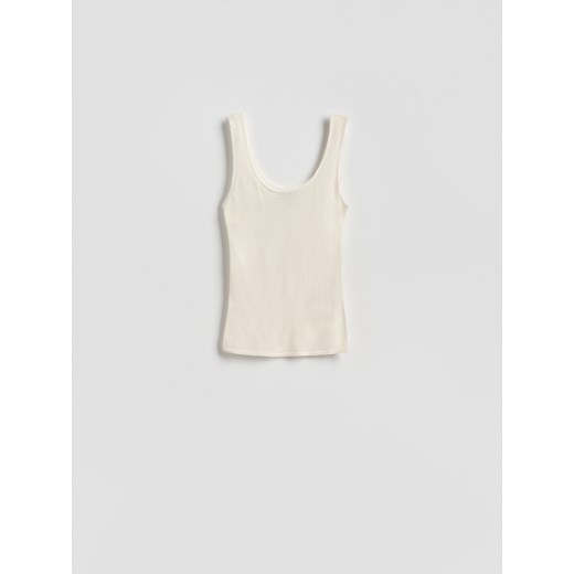 Reserved - Wełniany top - złamana biel Reserved M Reserved