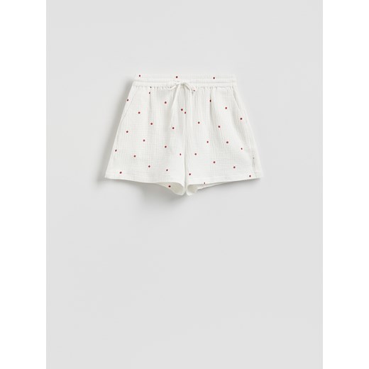 Reserved - Muślinowe szorty ze wzorem - wielobarwny ze sklepu Reserved w kategorii Szorty - zdjęcie 186000799