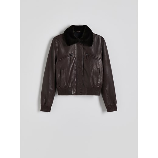 Reserved - Kurtka z owczej skóry - brązowy ze sklepu Reserved w kategorii Kurtki damskie - zdjęcie 186001376