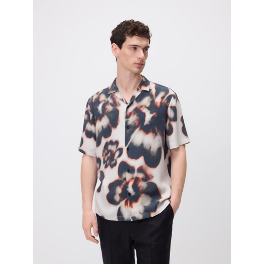 Reserved - Koszula regular fit z lyocellu - wielobarwny ze sklepu Reserved w kategorii Koszule męskie - zdjęcie 186001937