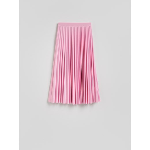 Reserved - Plisowana spódnica midi - fuksja ze sklepu Reserved w kategorii Spódnice - zdjęcie 186002755