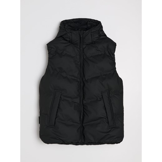 Sinsay - Pikowana kamizelka z kapturem - czarny Sinsay 3XL Sinsay