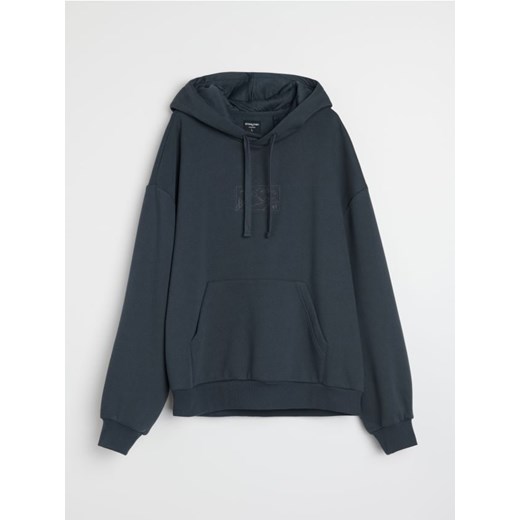 Sinsay - Bluza hoodie basic - niebieski ze sklepu Sinsay w kategorii Bluzy męskie - zdjęcie 186004216