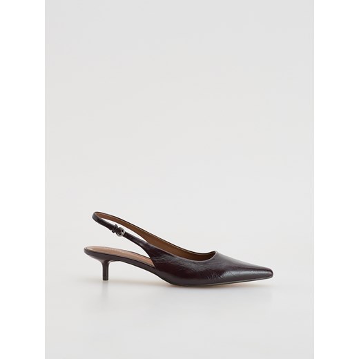 Reserved - Czółenka z odkrytą piętą - bordowy Reserved 35 Reserved