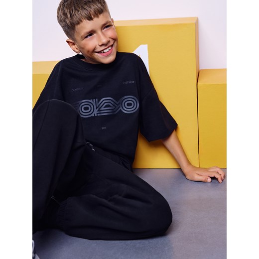 Reserved - T-shirt oversize - czarny ze sklepu Reserved w kategorii T-shirty chłopięce - zdjęcie 186005337