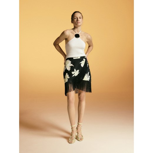 Reserved - Wiskozowa spódnica z frędzlami - wielobarwny ze sklepu Reserved w kategorii Spódnice - zdjęcie 186005645