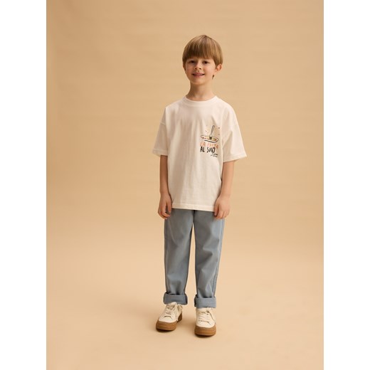 Reserved - Bawełniane spodnie - niebieski Reserved 146 (10 lat) promocja Reserved