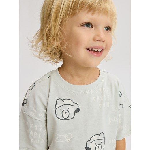Reserved - T-shirt z nadrukiem - jasnoszary ze sklepu Reserved w kategorii T-shirty chłopięce - zdjęcie 186005907