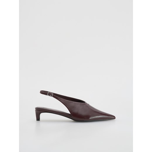 Reserved - Czółenka z odkrytą piętą - bordowy ze sklepu Reserved w kategorii Czółenka - zdjęcie 186006089