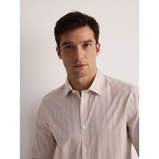 Reserved - Koszula slim fit w paski - wielobarwny ze sklepu Reserved w kategorii Koszule męskie - zdjęcie 186006286