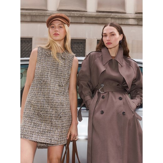 Reserved - Tweedowa sukienka mini - wielobarwny ze sklepu Reserved w kategorii Sukienki - zdjęcie 186006769