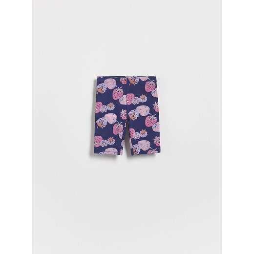 Reserved - Wzorzyste kolarki - granatowy - id: 2411N-59X - marki Reserved - 186006829 Reserved - Wzorzyste kolarki - granatowy ze sklepu Reserved w kategorii Spodenki dziewczęce - zdjęcie 186006829