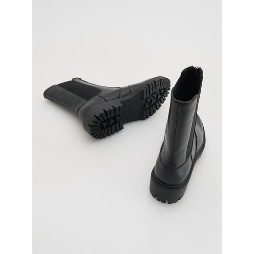 Reserved - Botki z suwakiem - czarny Reserved 35 Reserved