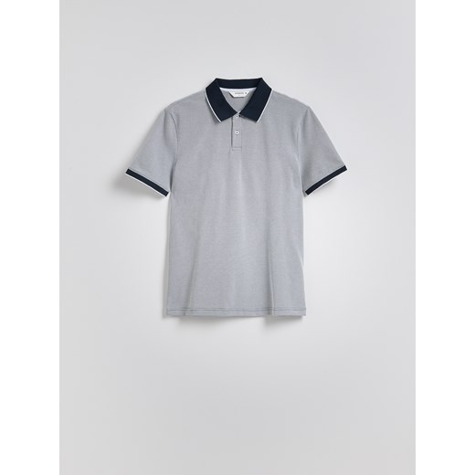 Reserved - Koszulka polo regular - jasnoniebieski ze sklepu Reserved w kategorii T-shirty męskie - zdjęcie 186007455