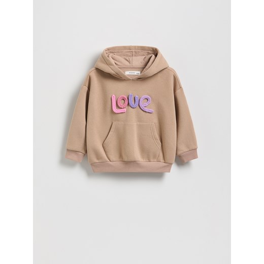 Reserved - Bluza z aplikacją - beżowy ze sklepu Reserved w kategorii Bluzy dziewczęce - zdjęcie 186007588