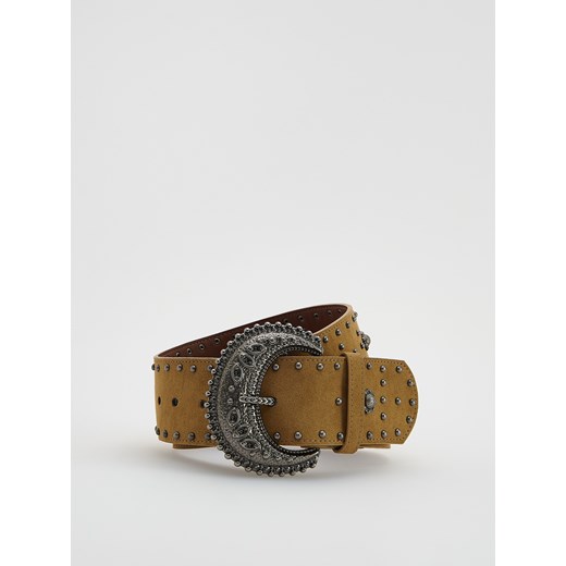 Reserved - Pasek z ozdobną klamrą - brązowy ze sklepu Reserved w kategorii Paski damskie - zdjęcie 186007869