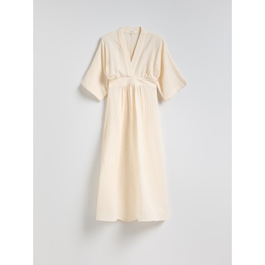 Reserved - Sukienka typu kimono - złamana biel ze sklepu Reserved w kategorii Sukienki - zdjęcie 186008378