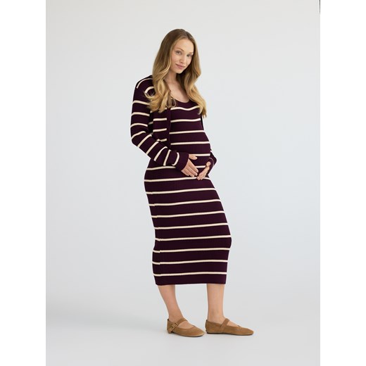 Reserved - Sukienka midi z kardiganem - wielobarwny ze sklepu Reserved w kategorii Sukienki - zdjęcie 186008717