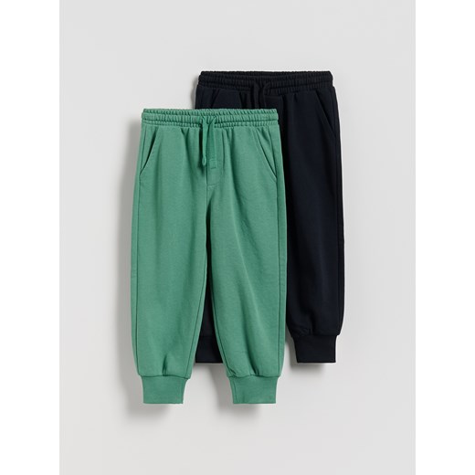 Reserved - Dresowe joggery 2 pack - zielony ze sklepu Reserved w kategorii Spodnie chłopięce - zdjęcie 186009068