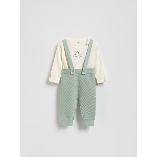Reserved - Bawełniany komplet - jasnozielony Reserved 74 (6-9 m.) Reserved