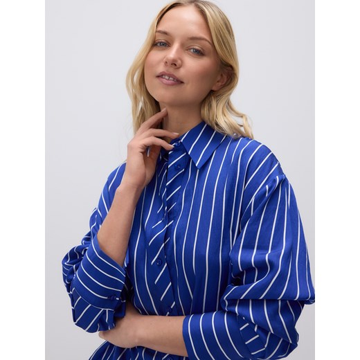 Reserved - Koszula w paski z lyocellu - niebieski Reserved S promocja Reserved
