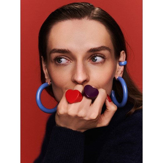 Reserved - Okrągłe kolczyki - jasnoniebieski ze sklepu Reserved w kategorii Kolczyki - zdjęcie 186010099