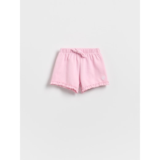 Reserved - Szorty z falbanką - różowy ze sklepu Reserved w kategorii Spodenki dziewczęce - zdjęcie 186010268