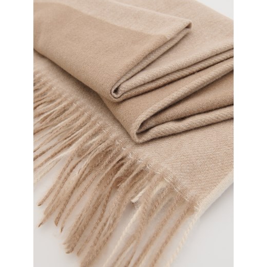 Reserved - Szal z domieszką wiskozy - kremowy Reserved ONE SIZE Reserved