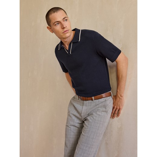 Reserved - Spodnie chino slim z wiskozą - szary ze sklepu Reserved w kategorii Spodnie męskie - zdjęcie 186011229